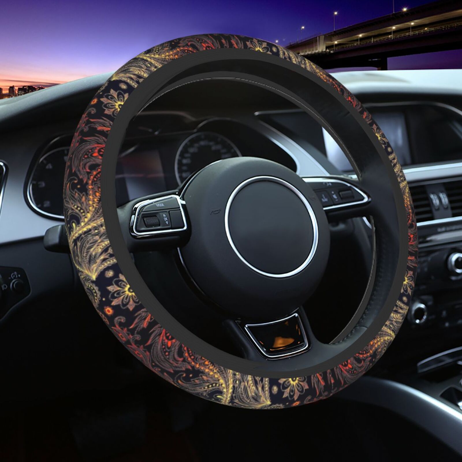 Car Accessories Phoenix - Phoenix pena impressão volante cobre anti